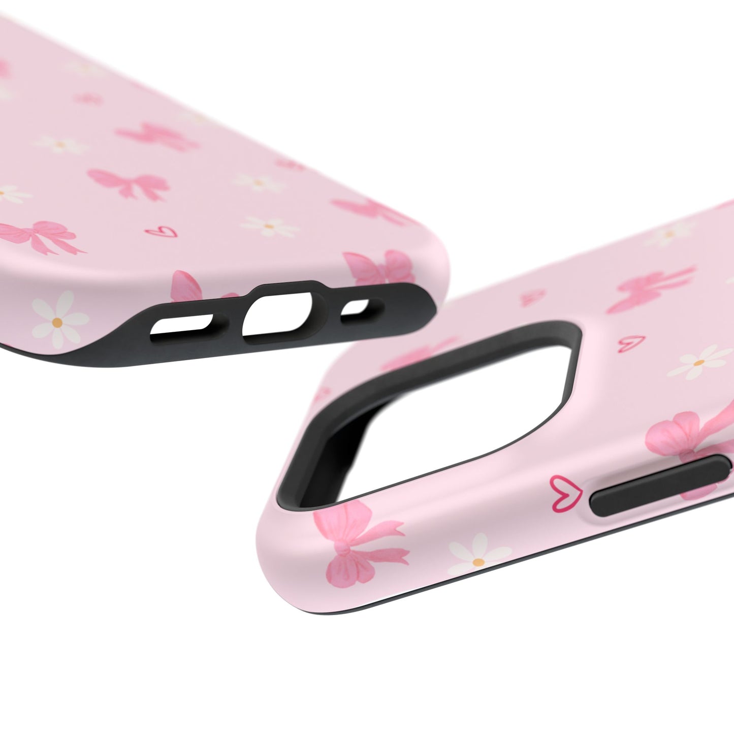 Pink Bow Pattern Magnetic Impact Phone Case