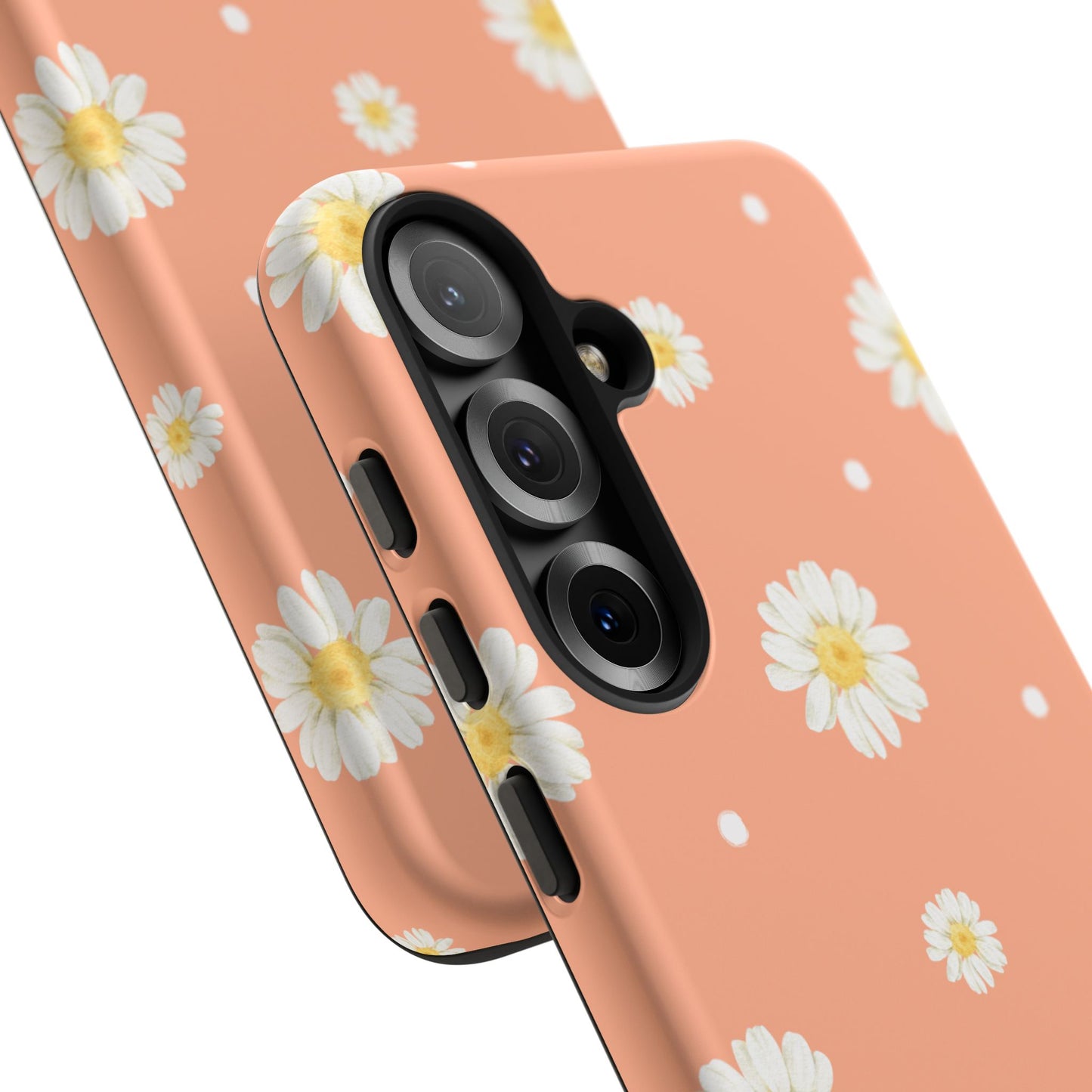 Peach Daisy Phone Case — Floral Tough Protective Cover