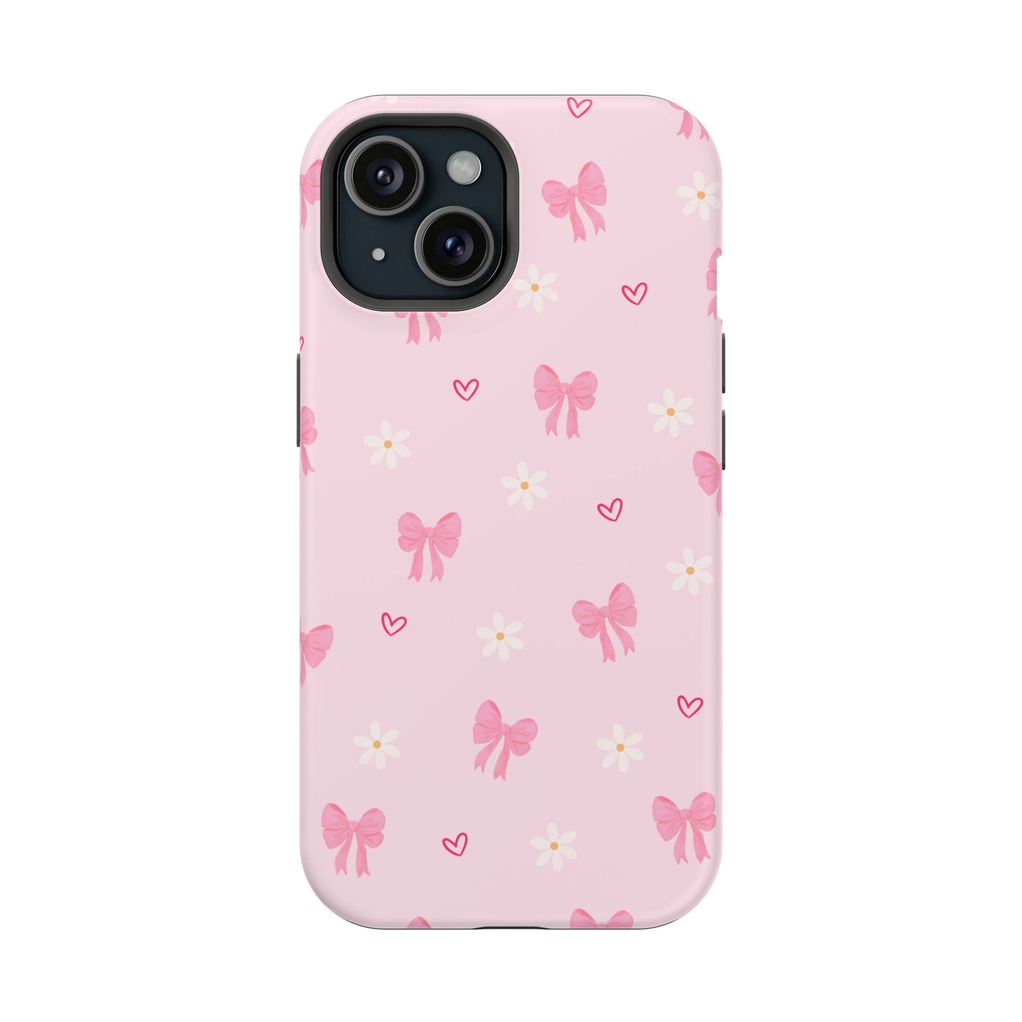Pink Bow Pattern Magnetic Impact Phone Case