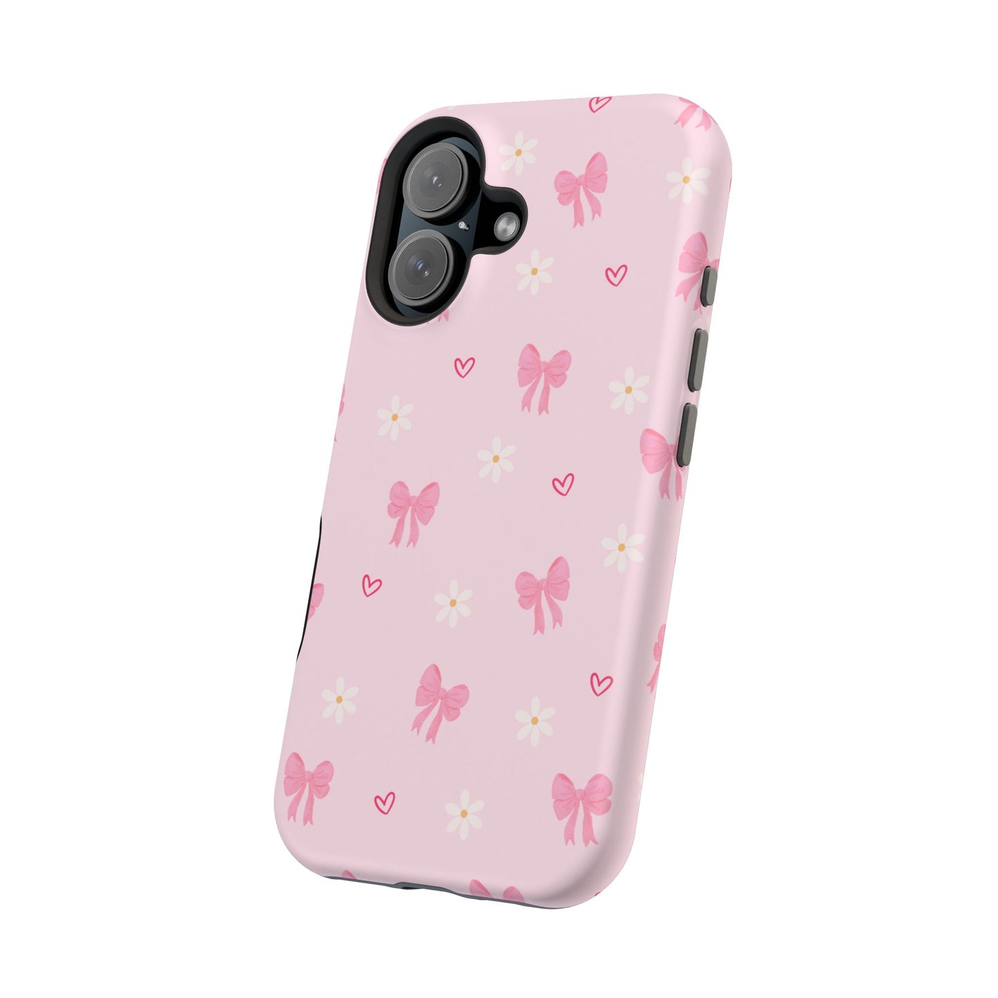 Pink Bow Pattern Magnetic Impact Phone Case