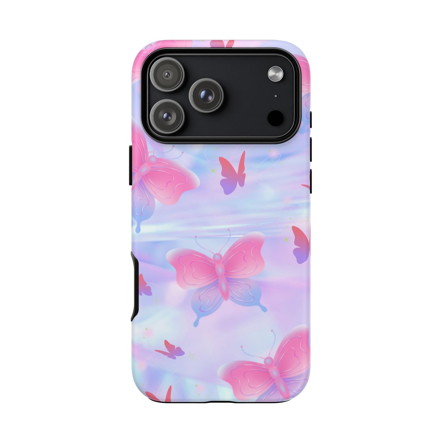 Butterfly Pastel Tough Phone Case — Pink & Lavender Protective Cover