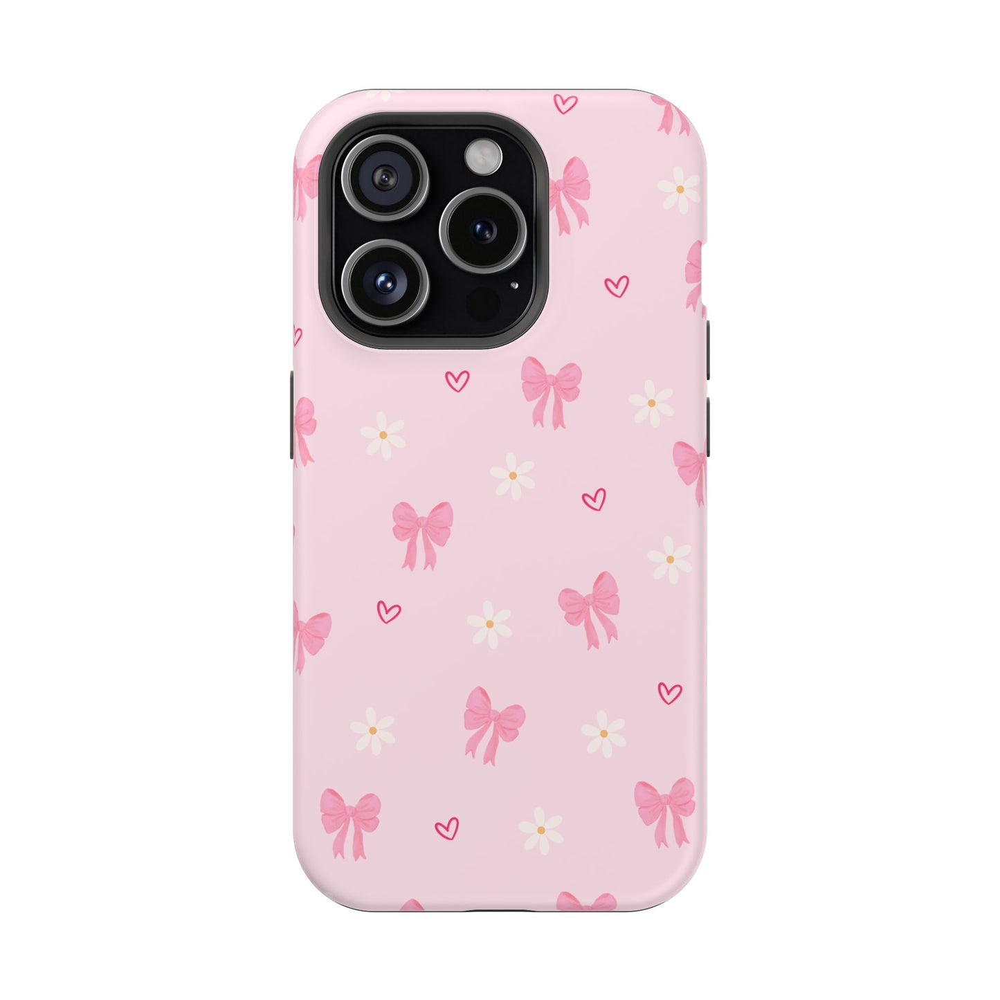 Pink Bow Pattern Magnetic Impact Phone Case