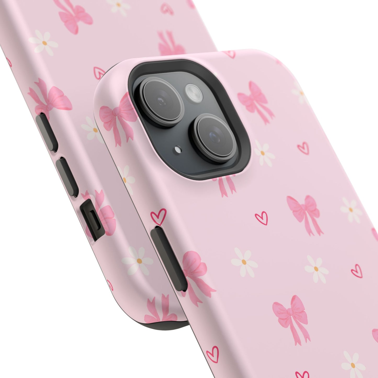 Pink Bow Pattern Magnetic Impact Phone Case