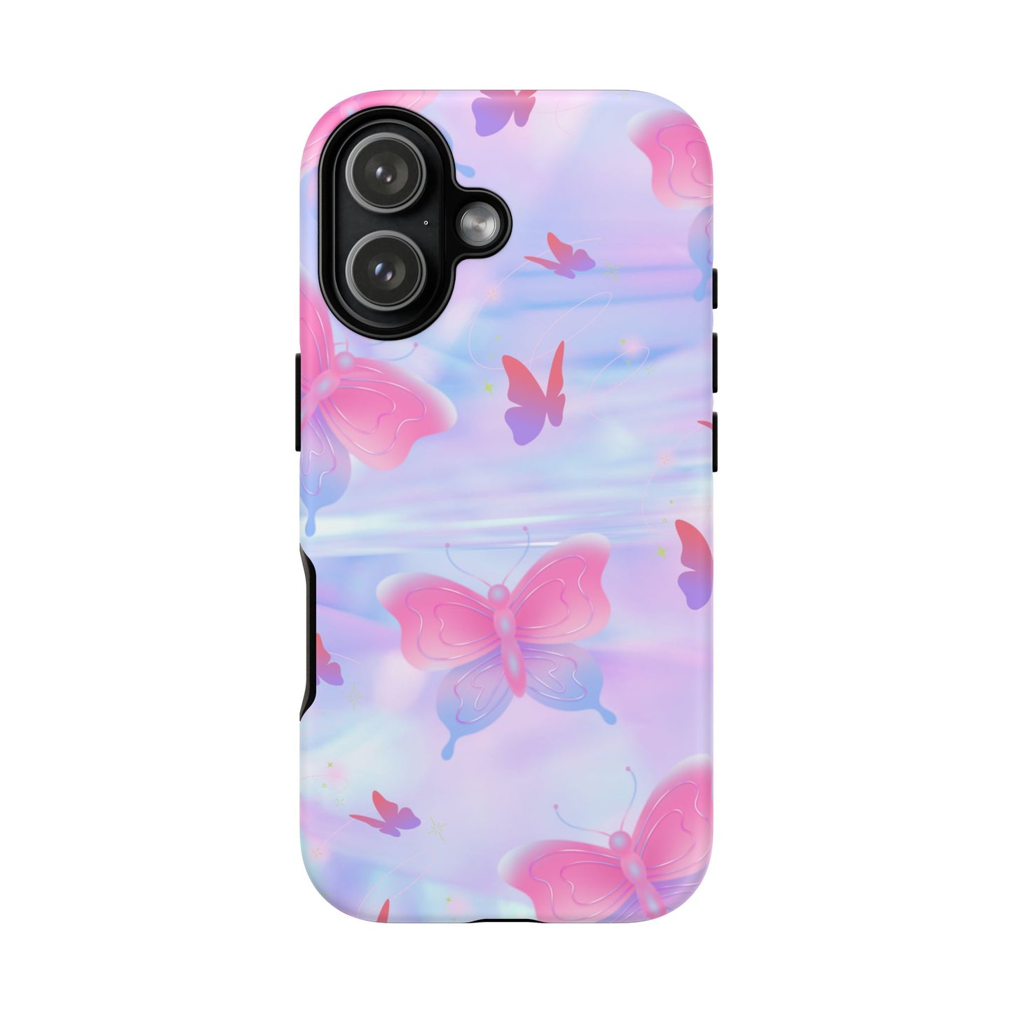 Butterfly Pastel Tough Phone Case — Pink & Lavender Protective Cover