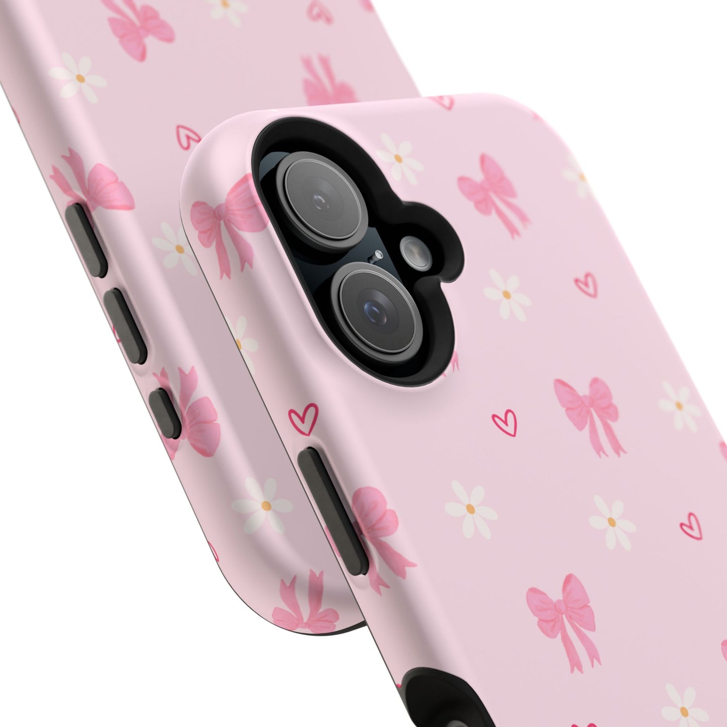 Pink Bow Pattern Magnetic Impact Phone Case