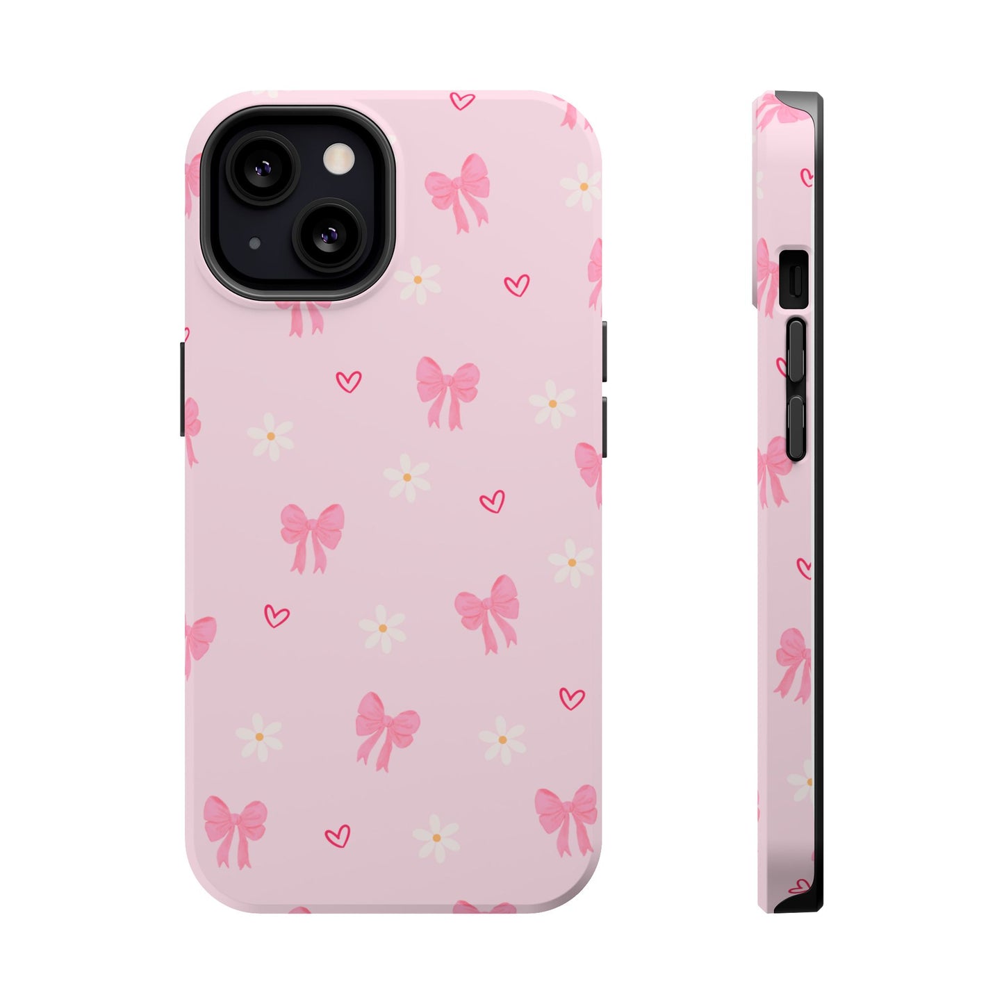 Pink Bow Pattern Magnetic Impact Phone Case