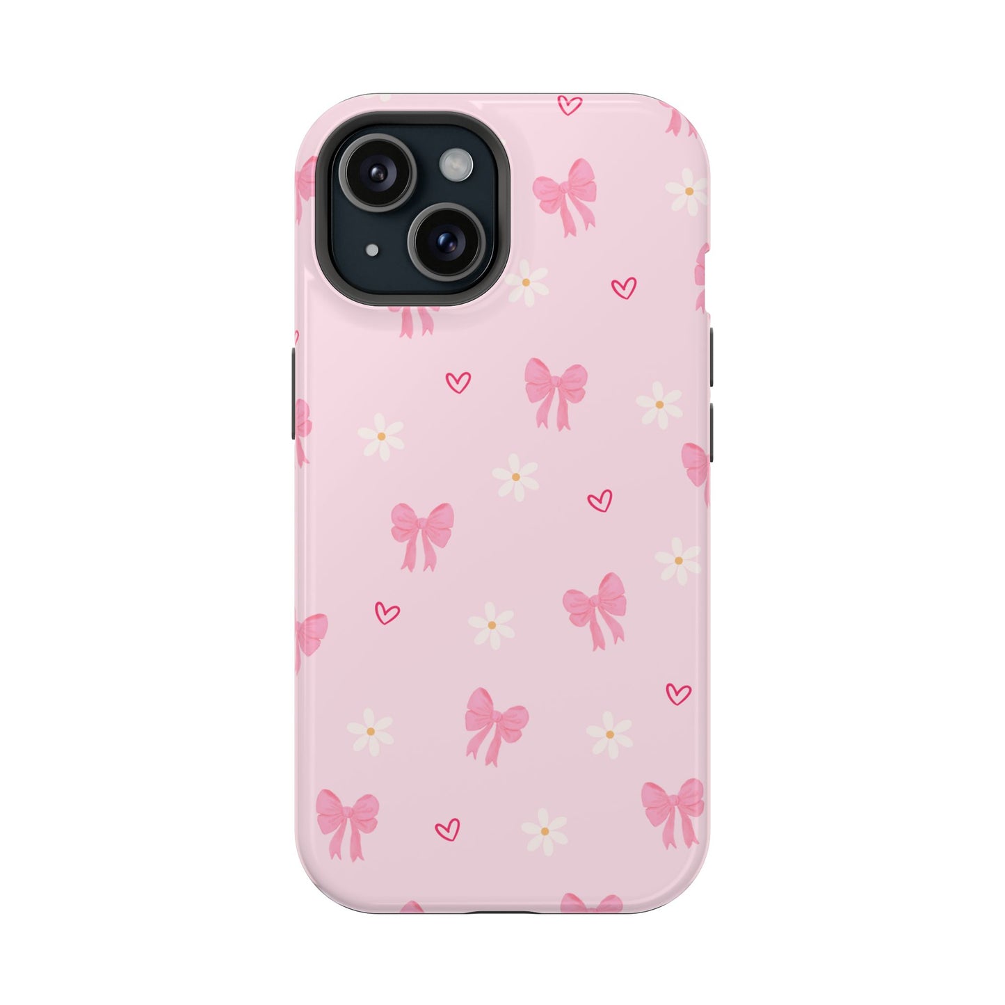 Pink Bow Pattern Magnetic Impact Phone Case