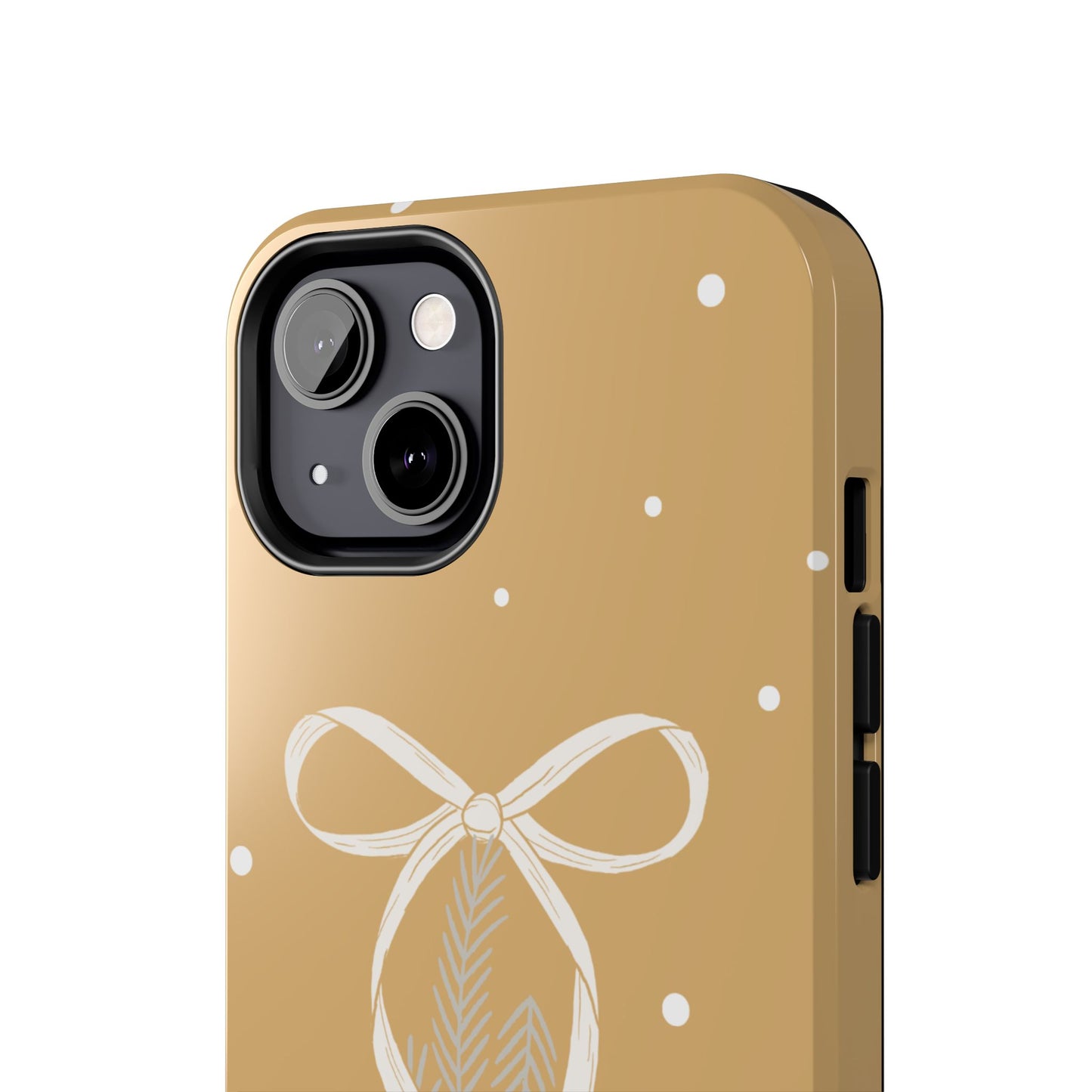 Winter Ribbon Pine Tough Phone Case — Festive Holiday Protective iPhone Cover