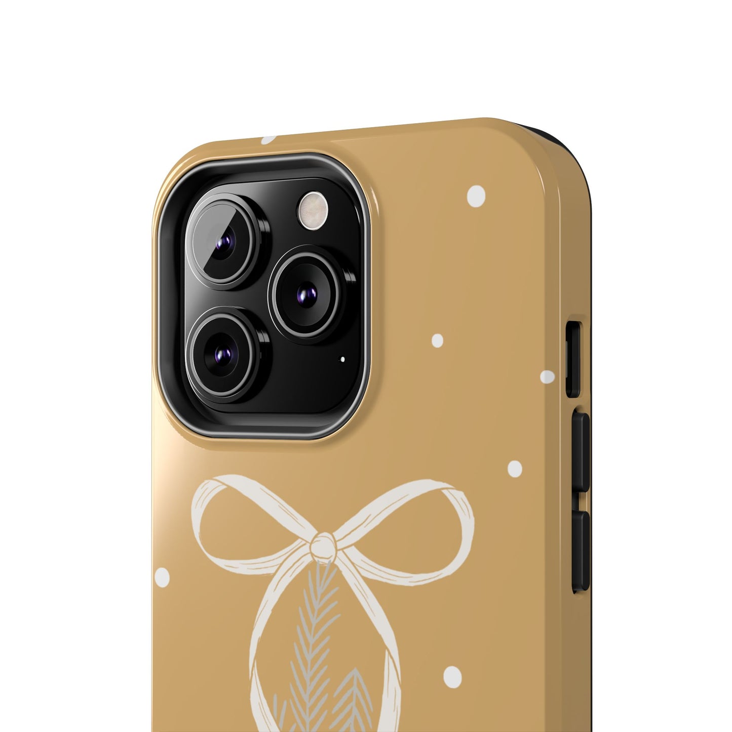 Winter Ribbon Pine Tough Phone Case — Festive Holiday Protective iPhone Cover