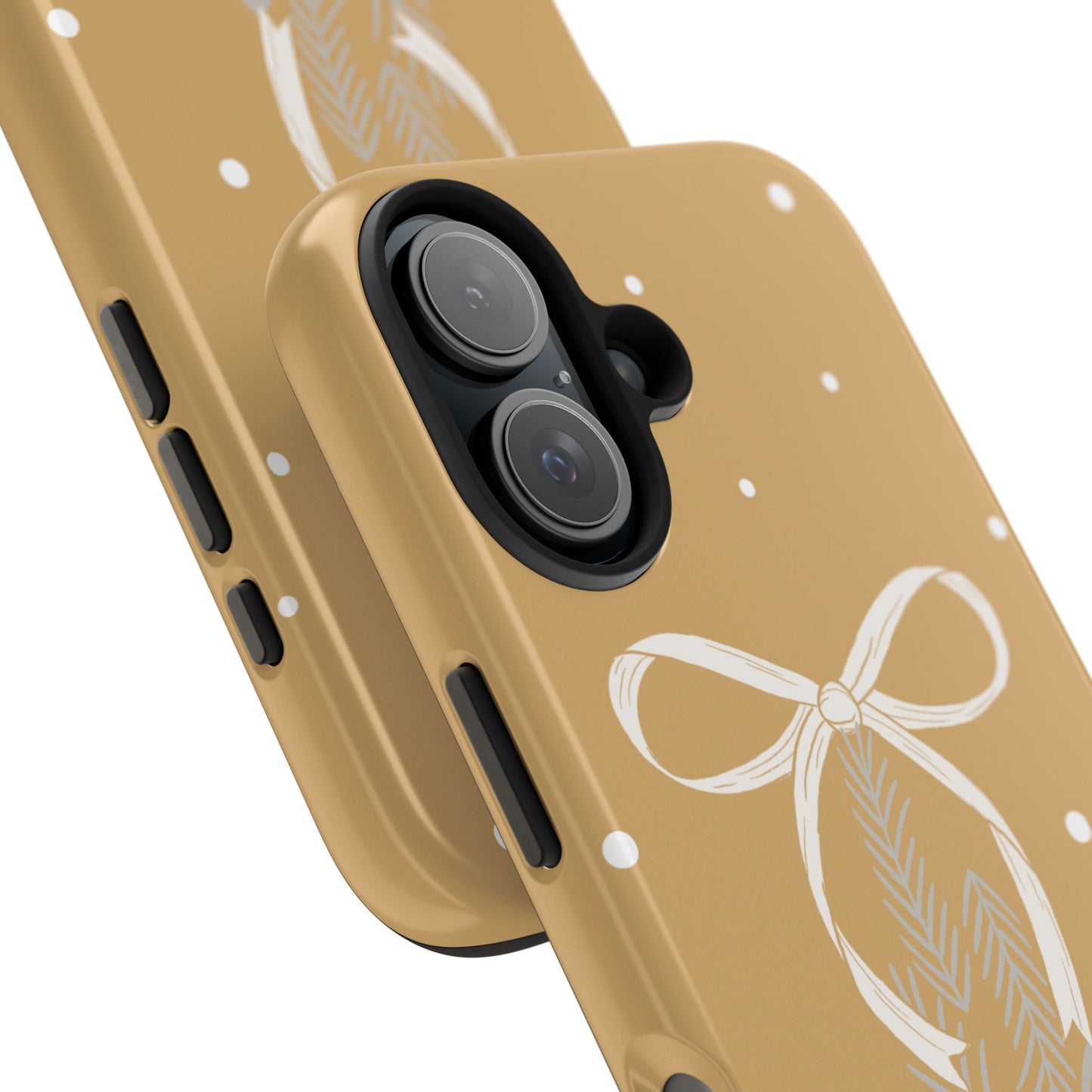 Winter Ribbon Pine Tough Phone Case — Festive Holiday Protective iPhone Cover